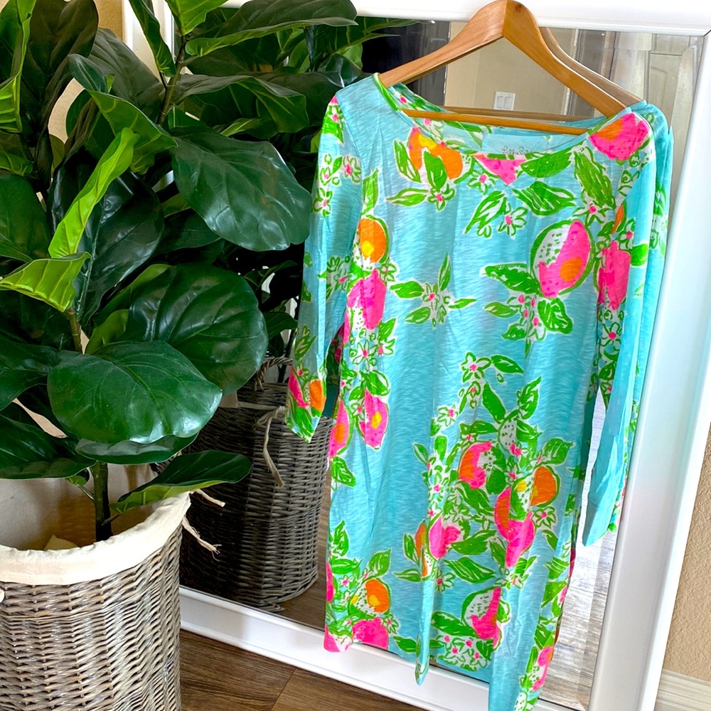 Lilly Pulitzer Marlowe boatneck tshirt dress size XL